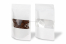 Sachets kraft à fermeture zip avec fenêtre - blanc, 180 x 290 x 90 mm, 1000 ml | Paysdesenveloppes.be
