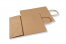 Sacs papier kraft avec anses rondes - brun, 240 x 110 x 310 mm, 100 gr | Paysdesenveloppes.be