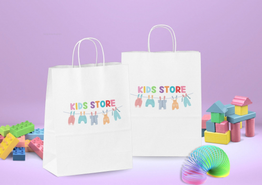 Sacs papier kraft avec anses rondes | Paysdesenveloppes.be