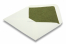 Enveloppes doublées blanc ivoire - doublure vert | Paysdesenveloppes.be