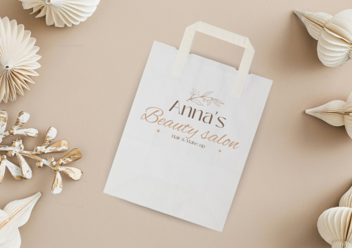  Sacs papier kraft avec anses plates | Paysdesenveloppes.be