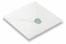 Sceaux en cire - Lily français blue clair sur l'enveloppe | Paysdesenveloppes.be