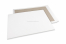 Enveloppes dos carton - 450 x 600 mm, recto kraft blanc 120 gr, dos duplex gris 700 gr, non gommé / sans fermeture adhésive | Paysdesenveloppes.be