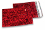 Enveloppes aluminium métallisées colorées - rouge holographique 114 x 162 mm | Paysdesenveloppes.be
