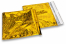 Enveloppes aluminium métallisées colorées - or holographique 165 x 165 mm | Paysdesenveloppes.be