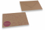 Enveloppes pour faire-part de naissance - Marron + baby rose | Paysdesenveloppes.be