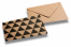 Enveloppes décoratives en papaier kraft - Motifs triangulaires  | Paysdesenveloppes.be