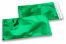 Enveloppes aluminium métallisées colorées - vert 114 x 229 mm | Paysdesenveloppes.be