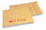 Enveloppes à bulles marron pour Noël - Traîneau rouge | Paysdesenveloppes.be
