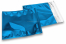 Enveloppes aluminium métallisées colorées - bleu 165 x 165 mm | Paysdesenveloppes.be