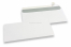 Enveloppes blanches en papier, 114 x 229 mm (US), 90gr, bande adhésive | Paysdesenveloppes.be