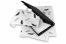 Boîte postale pliante noire extra-plate - exemple avec papier de soie | Paysdesenveloppes.be