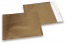 Enveloppes aluminium métallisées mat - bronze 165 x 165 mm | Paysdesenveloppes.be