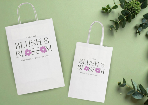 Sacs papier kraft avec anses rondes | Paysdesenveloppes.be