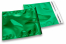Enveloppes aluminium métallisées colorées - vert 165 x 165 mm | Paysdesenveloppes.be