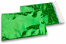 Enveloppes aluminium métallisées colorées - vert holographique 162 x 229 mm | Paysdesenveloppes.be