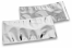 Enveloppes aluminium métallisées colorées - argent 114 x 229 mm | Paysdesenveloppes.be