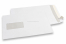 Enveloppes blanches standards, 176 x 250 mm, papier 90 gr, fenêtre à gauche 45 x 90 mm, position de la fenêtre à 20 mm du gauche et à 60 mm du bas,  fermeture avec bande adhésive | Paysdesenveloppes.be
