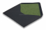 Enveloppes doublées noir - doublure vert | Paysdesenveloppes.be