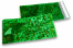 Enveloppes aluminium métallisées colorées - vert holographique 114 x 229 mm | Paysdesenveloppes.be