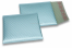 Enveloppes à bulles ECO métallisées mat colorées - bleu glacial 165 x 165 mm | Paysdesenveloppes.be