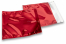 Enveloppes aluminium métallisées colorées - rouge  165 x 165 mm | Paysdesenveloppes.be