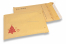 Enveloppes à bulles marron pour Noël - Sapin de Noël rouge | Paysdesenveloppes.be