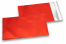 Enveloppes aluminium métallisées mat - rouge 114 x 162 mm | Paysdesenveloppes.be