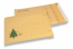 Enveloppes à bulles marron pour Noël - Sapin de Noël vert | Paysdesenveloppes.be