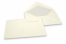 Enveloppes artisanales papier à bords frangés  - rabat pointu gommé, avec doublure intérieure | Paysdesenveloppes.be