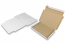 Boîte postale pliante extra-plate avec bande adhésive - 310 x 220 x 25 mm (A4), blanc | Paysdesenveloppes.be