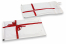 Enveloppes à bulles emballage cadeaux - Blanc avec noeud | Paysdesenveloppes.be