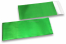 Enveloppes aluminium métallisées mat - vert 110 x 220 mm | Paysdesenveloppes.be
