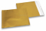 Enveloppes aluminium métallisées mat - or 165 x 165 mm | Paysdesenveloppes.be