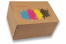 Caisse carton fond automatique - Illustration avec logo sur le recto  | Paysdesenveloppes.be