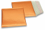 Enveloppes à bulles ECO métallique - orange 165 x 165 mm | Paysdesenveloppes.be