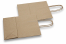 Sacs papier kraft avec anses rondes - brun rayé, 180 x 80 x 220 mm, 90 gr | Paysdesenveloppes.be