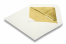 Enveloppes doublées blanc ivoire - doublure or | Paysdesenveloppes.be