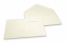 Enveloppes artisanales papier à bords frangés  - rabat pointu gommé, sans doublure intérieure | Paysdesenveloppes.be