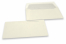 Enveloppes artisanales papier à bords frangés - patte gommée, avec doublure intérieure | Paysdesenveloppes.be