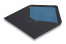 Enveloppes doublées noir - doublure bleu | Paysdesenveloppes.be