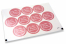 Pastilles adhésives thème communion - la mia prima comunione rose avec la guirlande blanche | Paysdesenveloppes.be