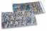 Enveloppes aluminium métallisées colorées - argent holographique  114 x 229 mm | Paysdesenveloppes.be