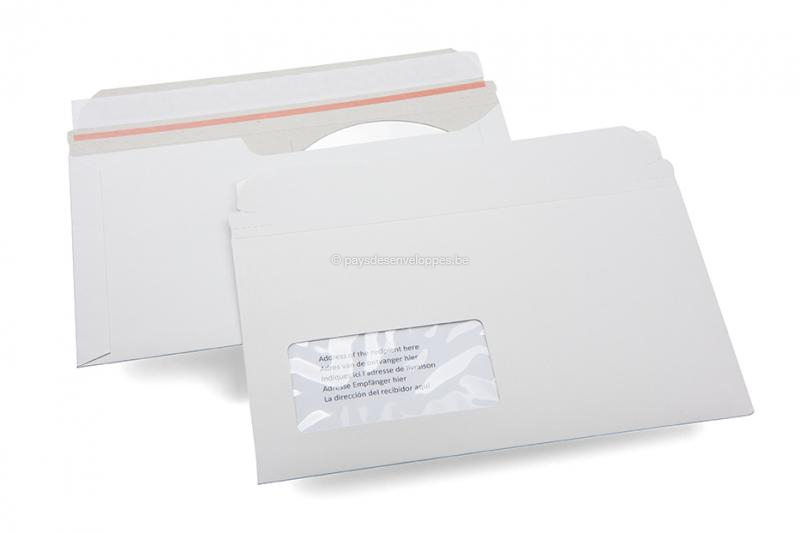 Enveloppes en carton avec espace pour stockage de médias - CD/DVD enveloppe avec fenêtre