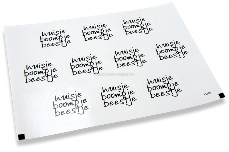 Pastilles adhésives thème fête - huisje boompje beestje