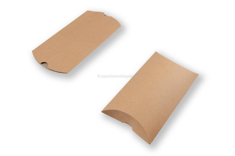 Boîtes oreiller en kraft - 114 x 162 x 35 mm sans fenêtre