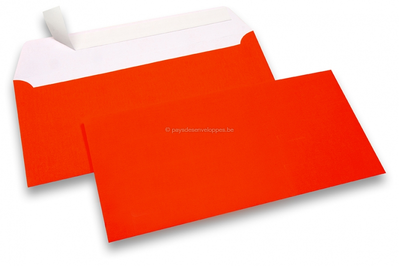 Enveloppes fluo - rouge, sans fenêtre