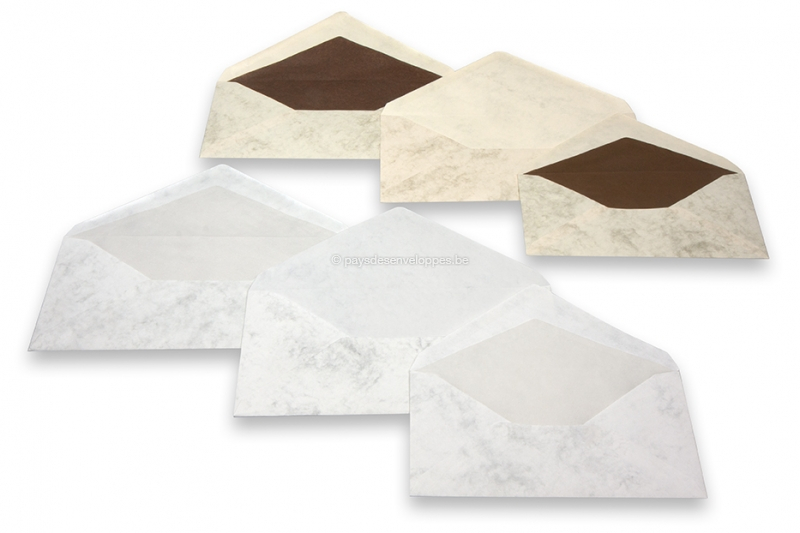 Enveloppes Marbre - gris et beige