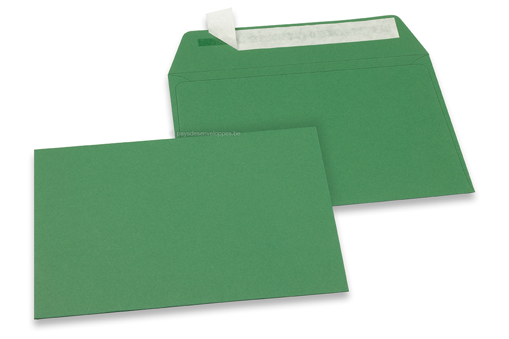 Enveloppes papier colorées - Vert foncé, 114 x 162 mm