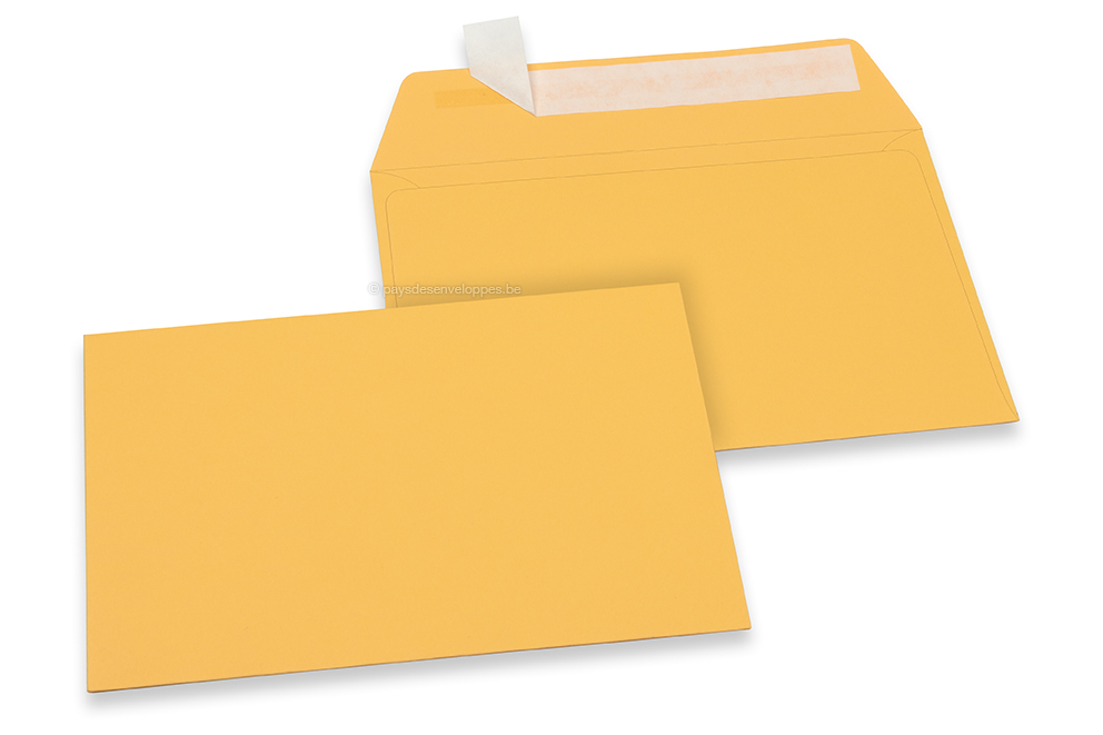Enveloppes papier colorées - Jaune or, 114 x 162 mm